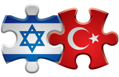 Flag of Israel and Turkey